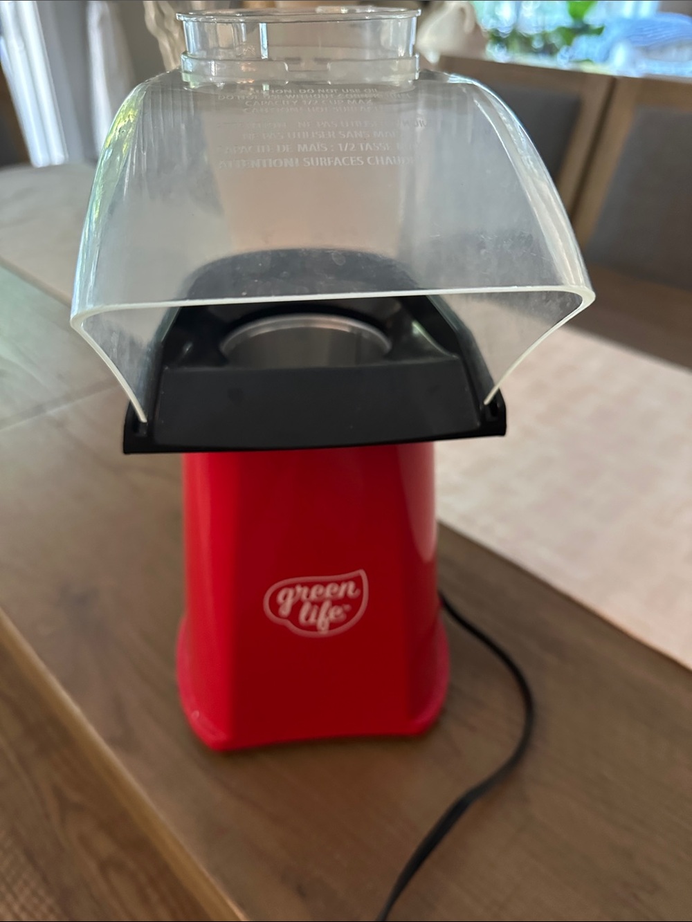 Red Hot Air Popcorn Maker
